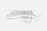 Modulares Sofa Amy mit Schlaffunktion - Rot-Velare - Livom