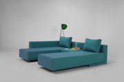 Modulares Sofa Amy mit Schlaffunktion - Rot-Velare - Livom