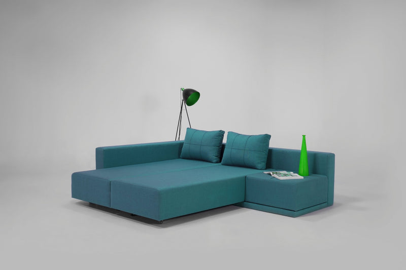 Modulares Sofa Amy mit Schlaffunktion - Rot-Velare - Livom