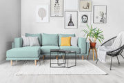 Modulares Sofa Donna mit Schlaffunktion - Minze-Mollia - Livom