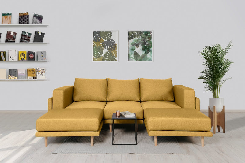 Modulares Sofa Donna U mit Schlaffunktion - Aquamarin-Velare - Livom