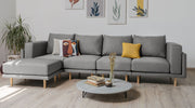 Modulares Sofa Donna XL mit Schlaffunktion - Grau-Mollia - Livom