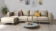 Modulares Sofa Donna XL mit Schlaffunktion - Honig-Mollia - Livom