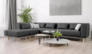 Modulares Sofa Jenny mit Schlaffunktion - Anthrazit-Mollia - Livom