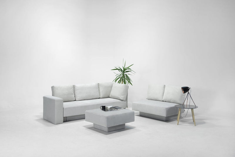 Modulares Sofa Jessica mit Schlaffunktion - Rot-Velare - Livom