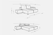 Modulares Sofa Marie mit Schlaffunktion - Livom