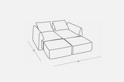 Modulares Sofa May mit Schlaffunktion - Livom