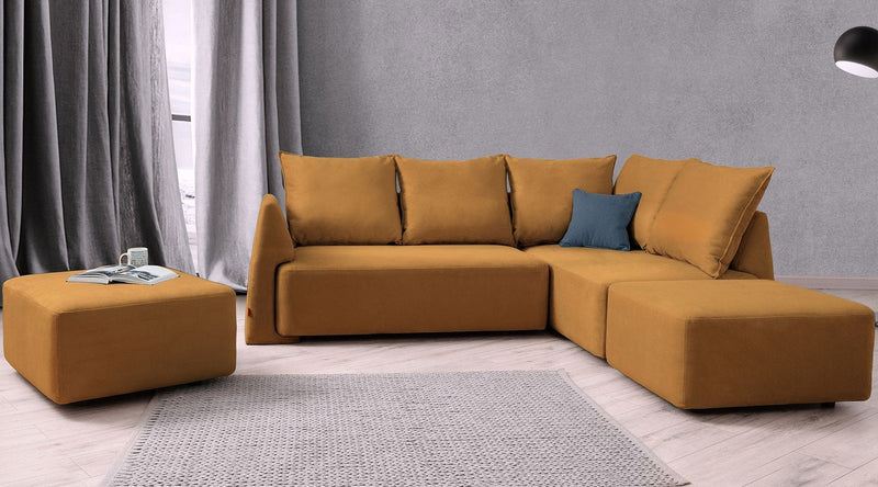 Modulares Sofa May mit Schlaffunktion - Stoff Velare - Livom