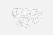 Modulares Sofa Mike mit Schlaffunktion - Livom