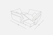 Modulares Sofa Mike mit Schlaffunktion - Livom