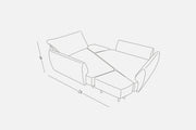 Modulares Sofa Mike mit Schlaffunktion - Livom