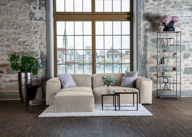 Stoffbezug - Modulares Sofa Harvey M - Light-Grey-Velvet - Livom